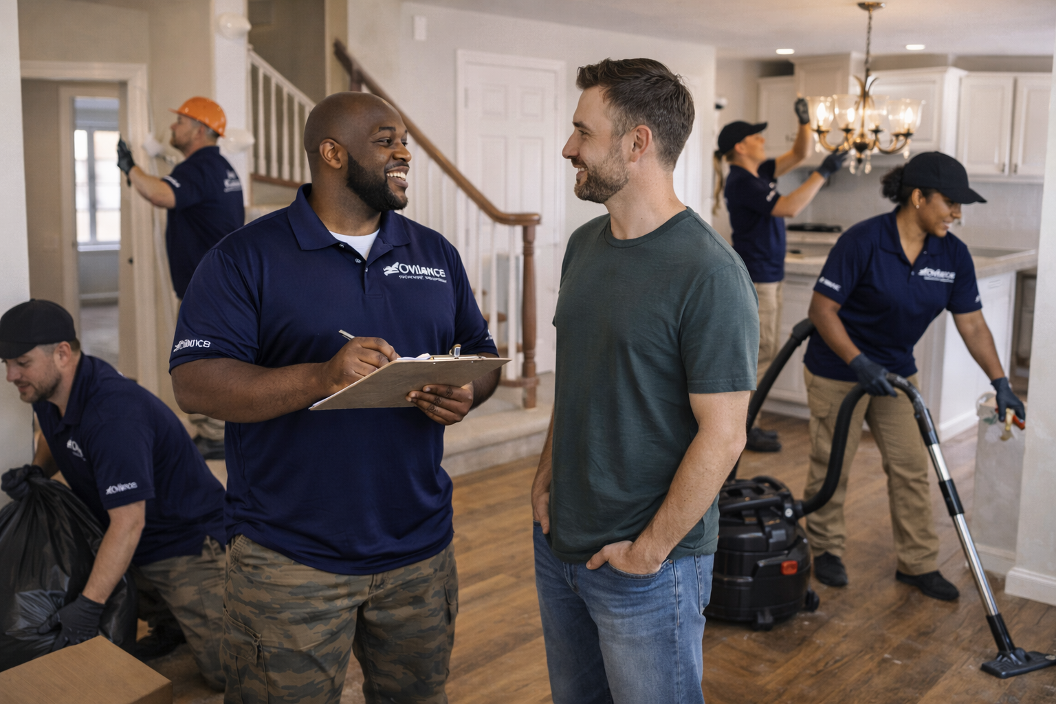 Property cleanout crew